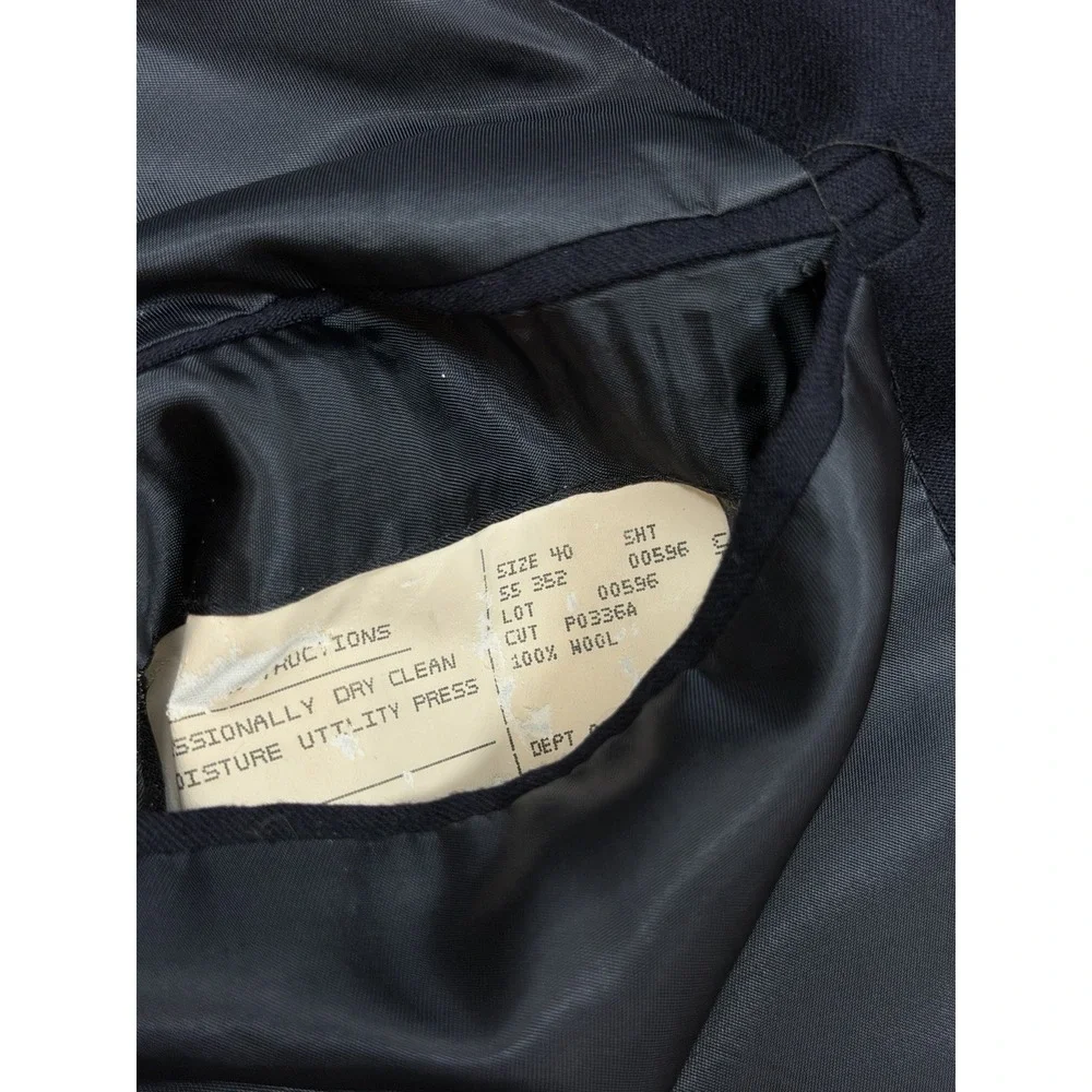 VTG Polo Ralph‎ Lauren Jacket Navy Blue Blazer Men's Sz 40 USA Wool Sport Coat